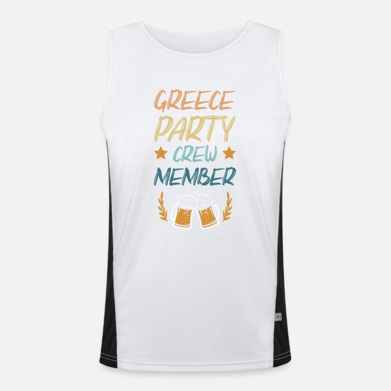 Grèce Party Crew Débardeur respirant contrasté Homme 
