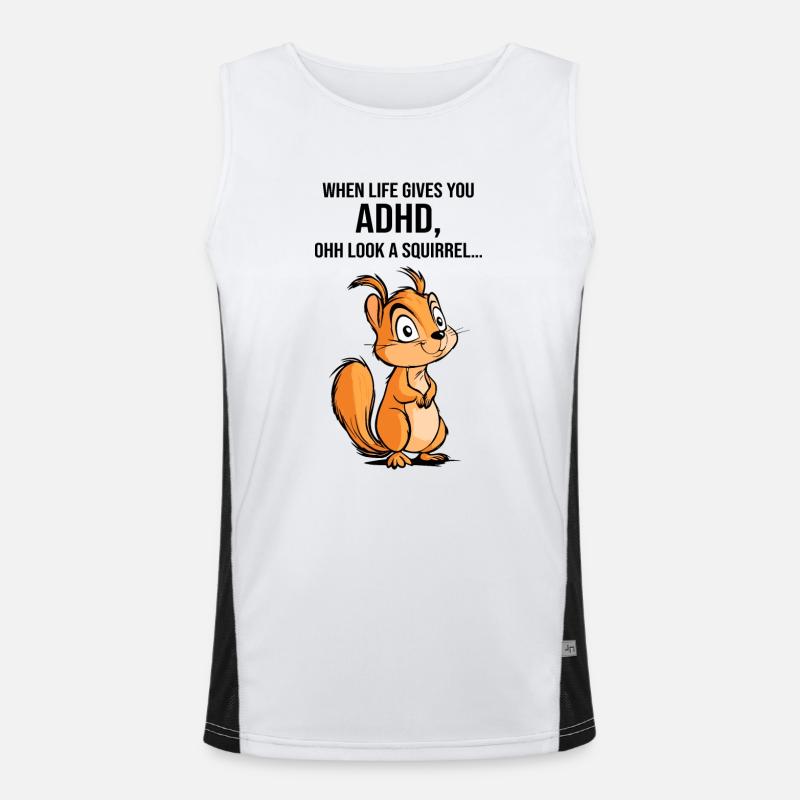 ADHS Eichhörnchen Funktionelles Kontrast-Tank Top für Männer 