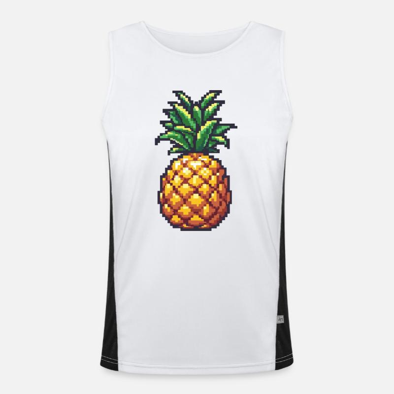 Icône pixel ananas Débardeur respirant contrasté Homme 