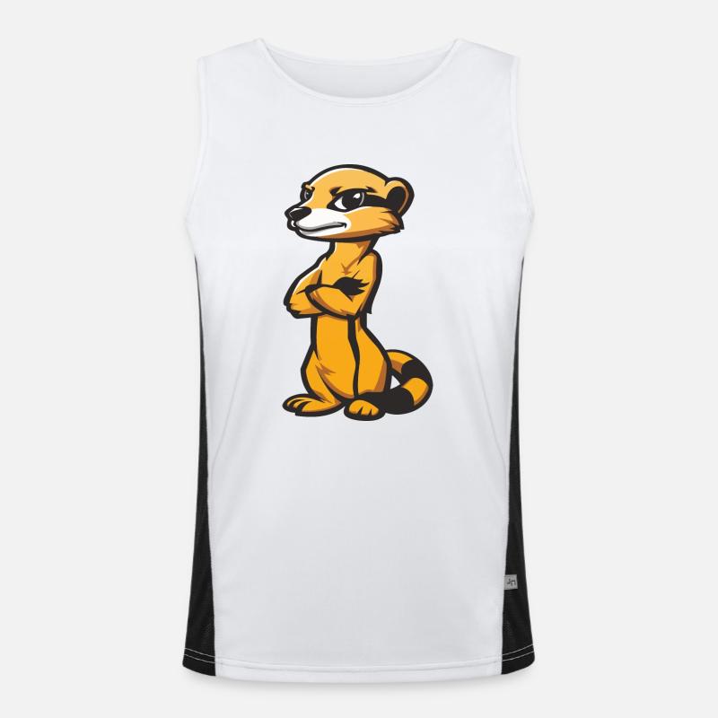 erdmännchen comic Funktionelles Kontrast-Tank Top für Männer 