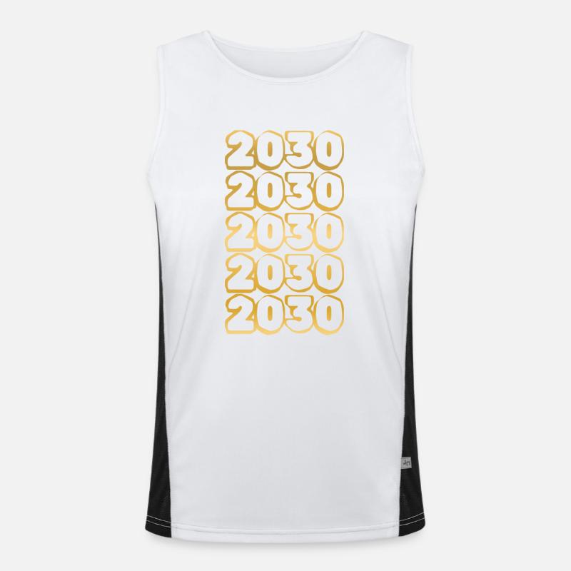 Geboren 2030 Funktionelles Kontrast-Tank Top für Männer 