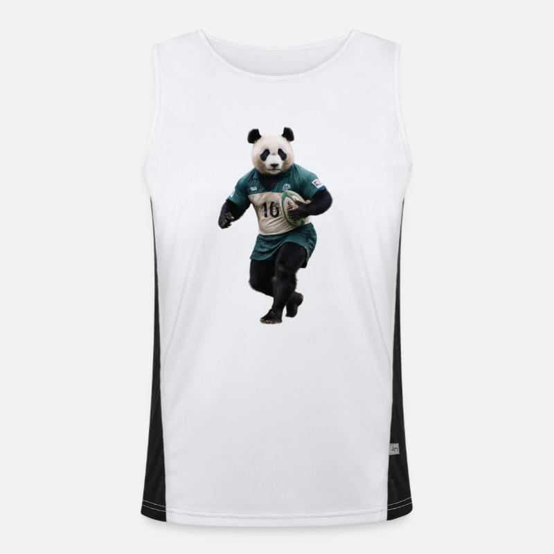 Sporty Panda Men's Functional Contrast Tank Top 