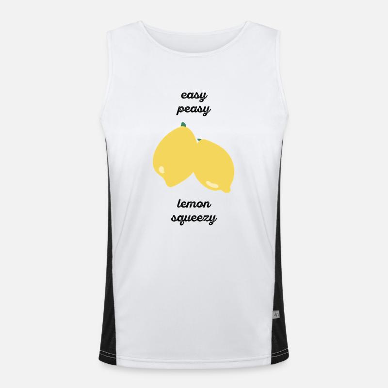 Easy Peasy Lemon Squeezy - Geschenkidee - Geschenk Funktionelles Kontrast-Tank Top für Männer 