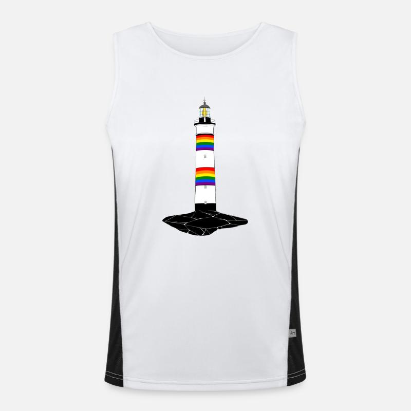 LGBT Lighthouse Men's Functional Contrast Tank Top 