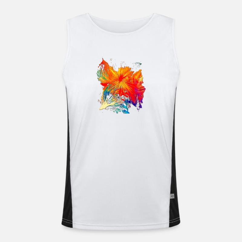 "Sylvester" Acryl Paint 41 by Marco Eckenbrecht Men's Functional Contrast Tank Top 