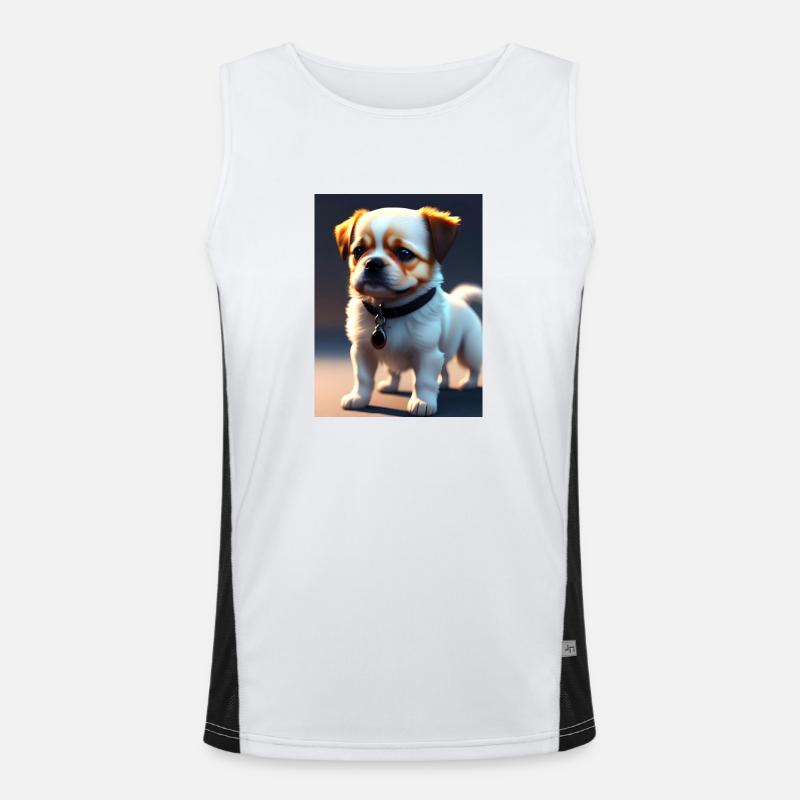 chien mignon Débardeur respirant contrasté Homme 