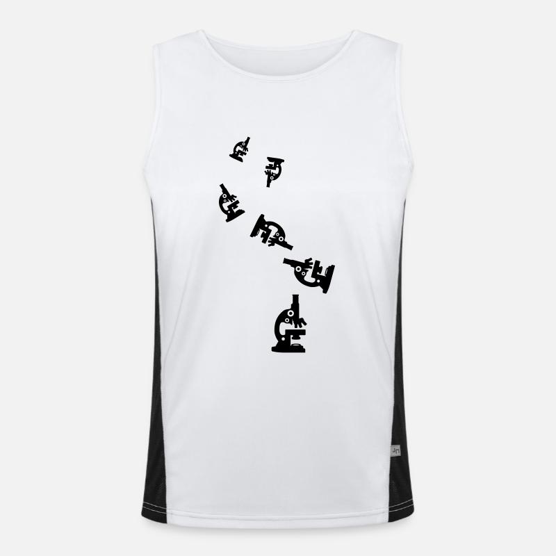 Microscope Icon Icon - Men's Functional Contrast Tank Top  - white/black