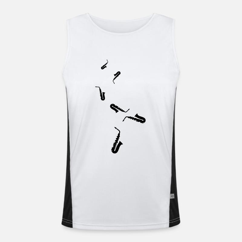 Trompete Symbol Funktionelles Kontrast-Tank Top für Männer 