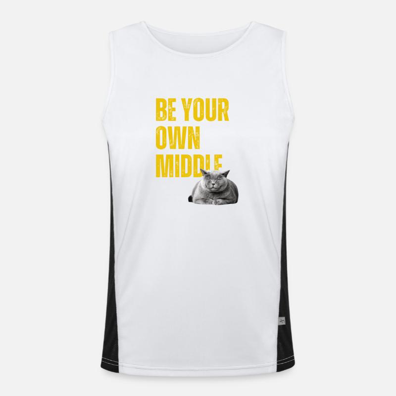 Be you own Middle. Funktionelles Kontrast-Tank Top für Männer 