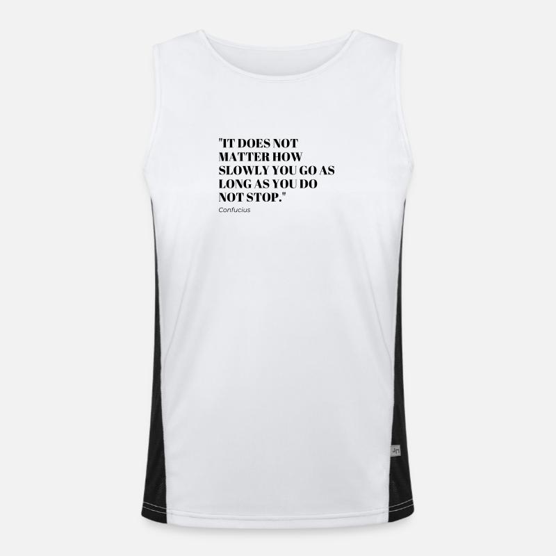 Quote Keep Going - Men's Functional Contrast Tank Top  - white/black