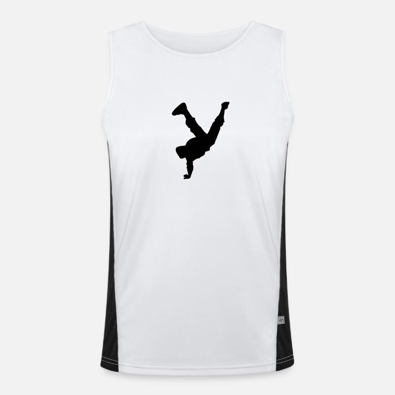 Breakdance Funktionelles Kontrast-Tank Top für Männer 