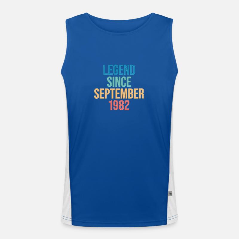 Septembre 1982 - cadeau du 40e anniversaire. Génial. Débardeur respirant contrasté Homme 