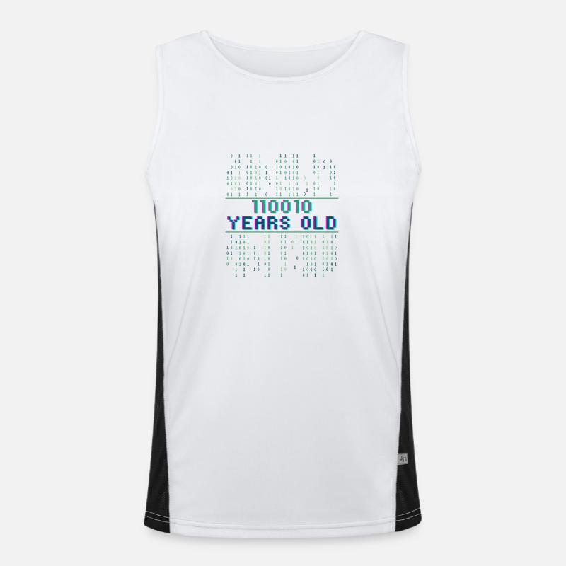 50e anniversaire 50 ans code binaire informatique Débardeur respirant contrasté Homme 