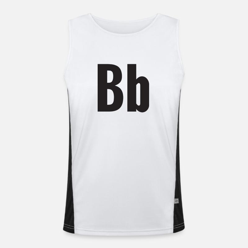 Buchstabe B Funktionelles Kontrast-Tank Top für Männer 
