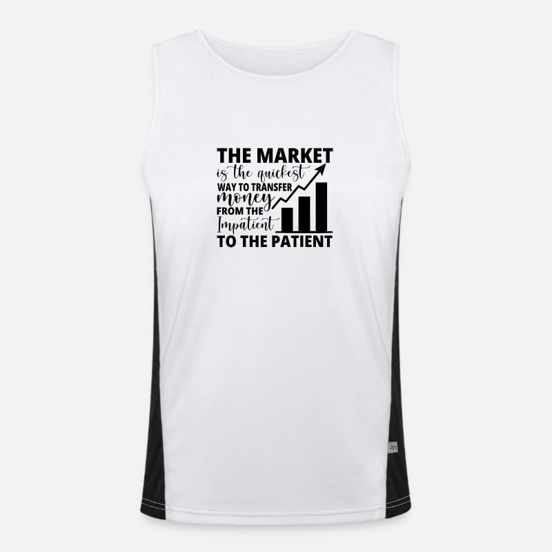 Bitcoin Spruch Funktionelles Kontrast-Tank Top für Männer 