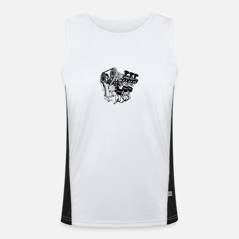 v8 motor engine car big block Funktionelles Kontrast-Tank Top für Männer 