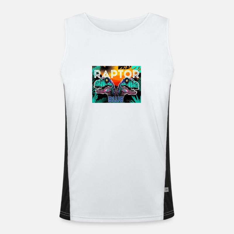 poster movie raptor Men's Functional Contrast Tank Top 