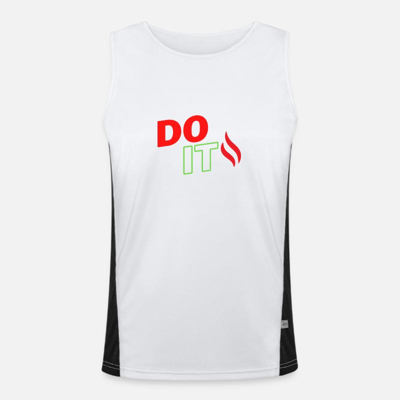 DO IT Design Funktionelles Kontrast-Tank Top für Männer 