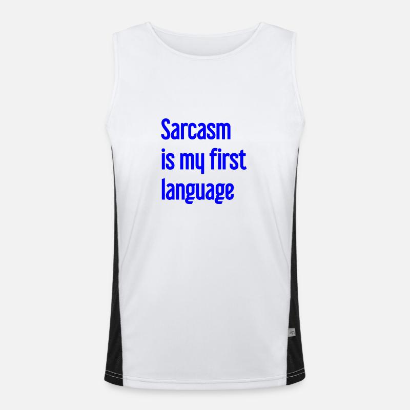 Sarkasmus-Profi Funktionelles Kontrast-Tank Top für Männer 