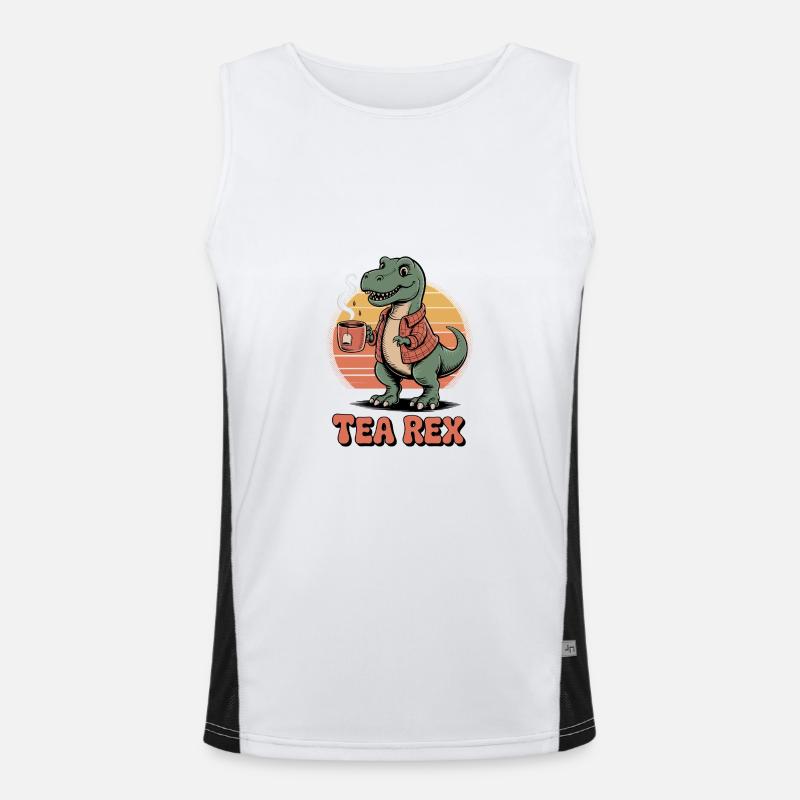 Tee-Rex-Dinosaurier Funktionelles Kontrast-Tank Top für Männer 