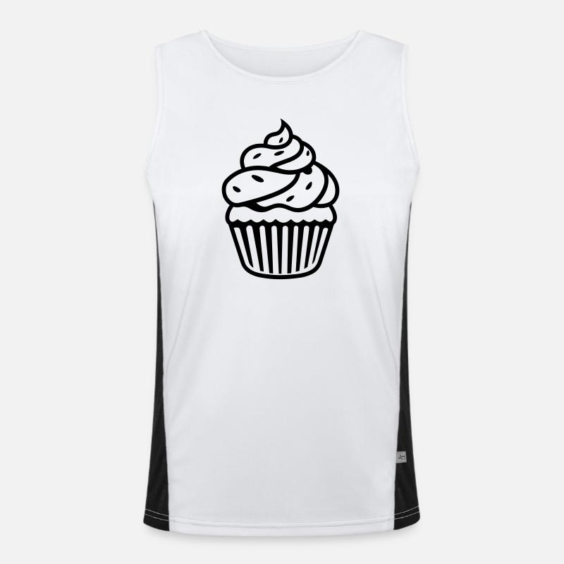 Cupcake - Men's Functional Contrast Tank Top  - white/black