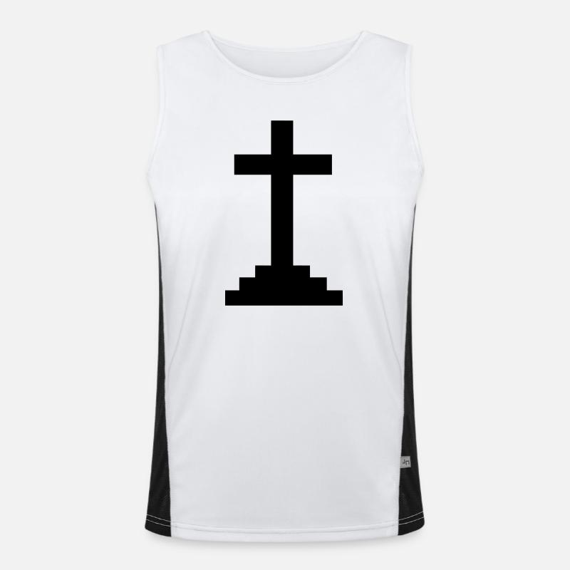 Kreuz (V) Funktionelles Kontrast-Tank Top für Männer 
