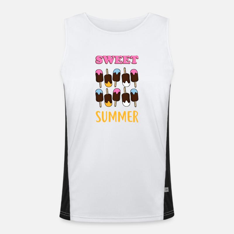 Süßer Sommer Funktionelles Kontrast-Tank Top für Männer 