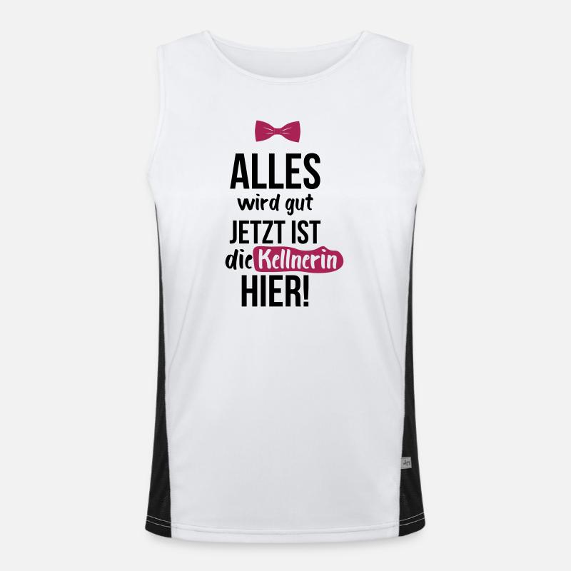 KELLNERIN: Alles Wird Gut Funktionelles Kontrast-Tank Top für Männer 