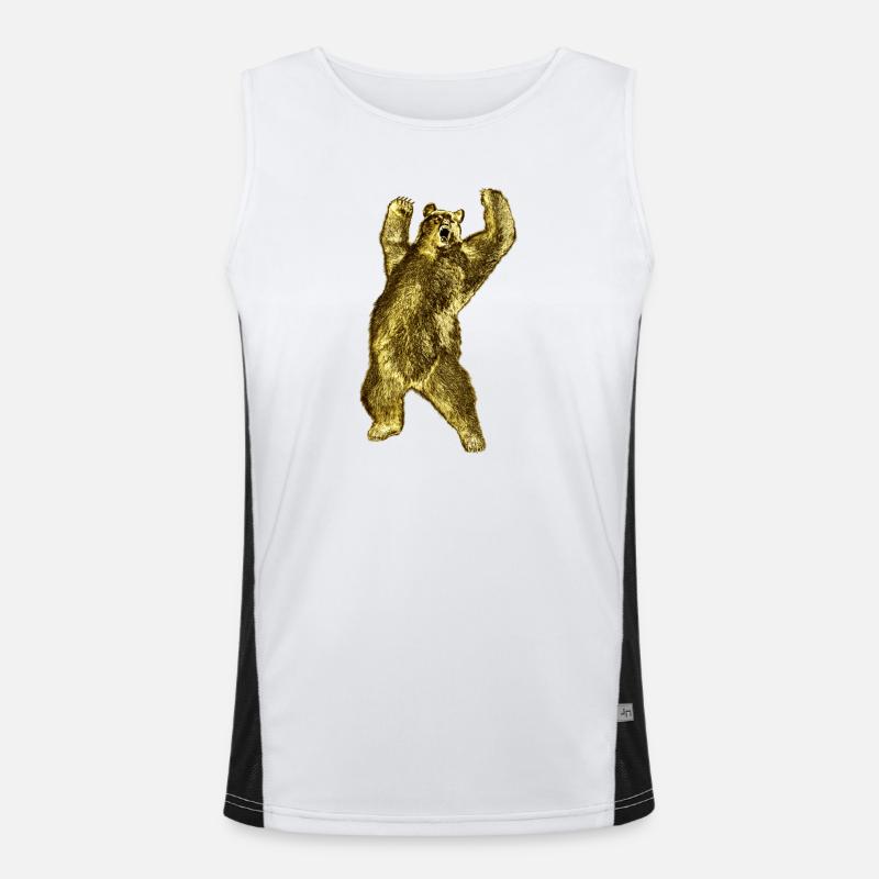Powerful bear appearance Men's Functional Contrast Tank Top 