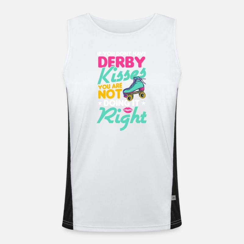 Roller Skate Design Men's Functional Contrast Tank Top 