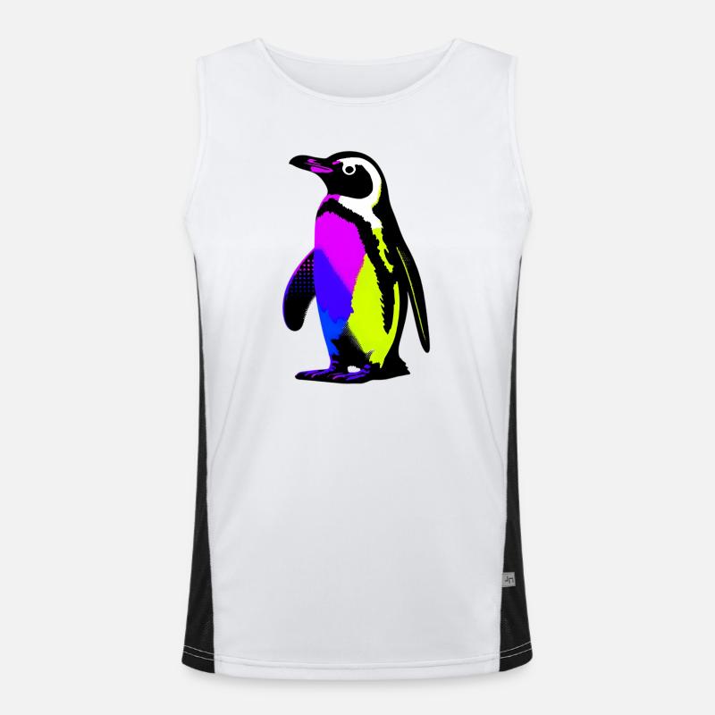 Pinguin Funktionelles Kontrast-Tank Top für Männer 