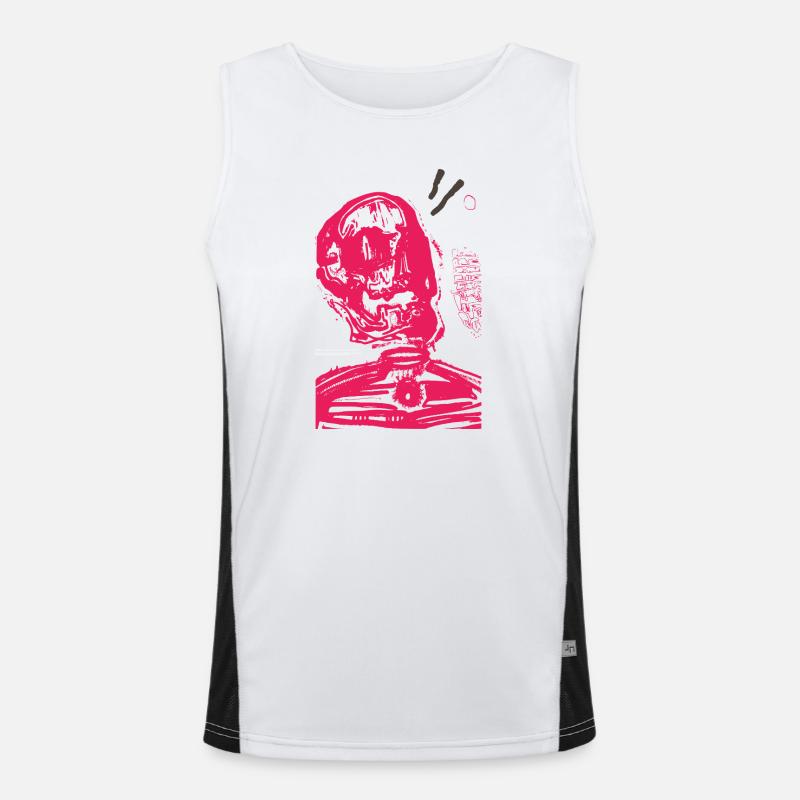 Romantic Skull Men's Functional Contrast Tank Top 