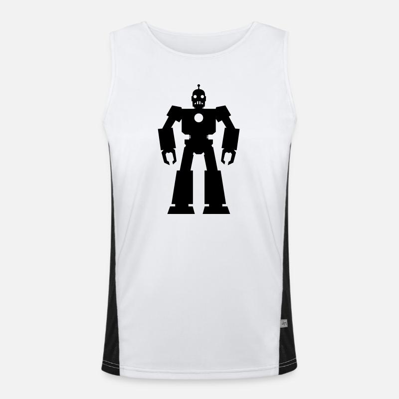 Roboter – KI Technik Sci-Fi Nerd Design Funktionelles Kontrast-Tank Top für Männer 