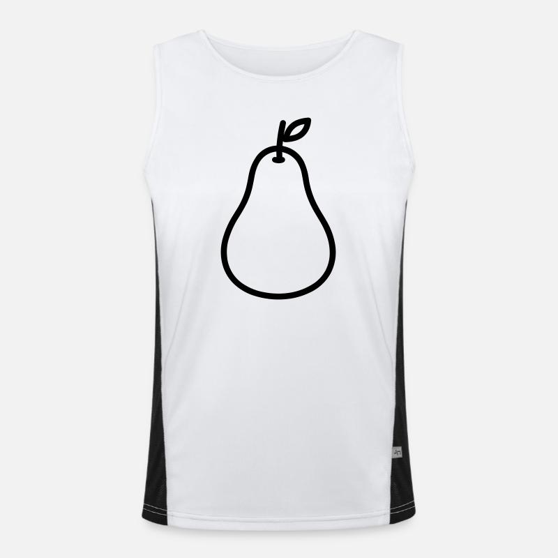 pear - Men's Functional Contrast Tank Top  - white/black