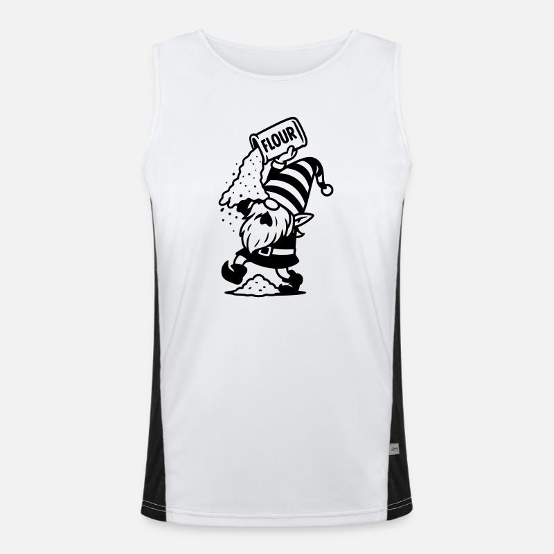 Gnome Flour Biscuits Bake Men's Functional Contrast Tank Top 