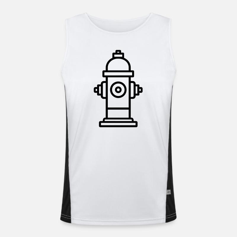 Fire hydrant - Men's Functional Contrast Tank Top  - white/black