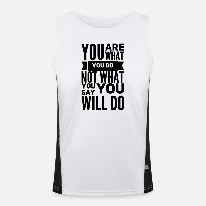 Tu es ce que tu fais - Intégrité Audacieuse Noir Débardeur respirant contrasté Homme 
