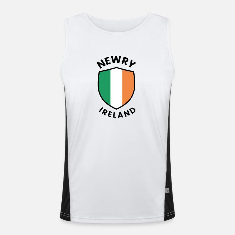 Newry-Irland-Schild Funktionelles Kontrast-Tank Top für Männer 