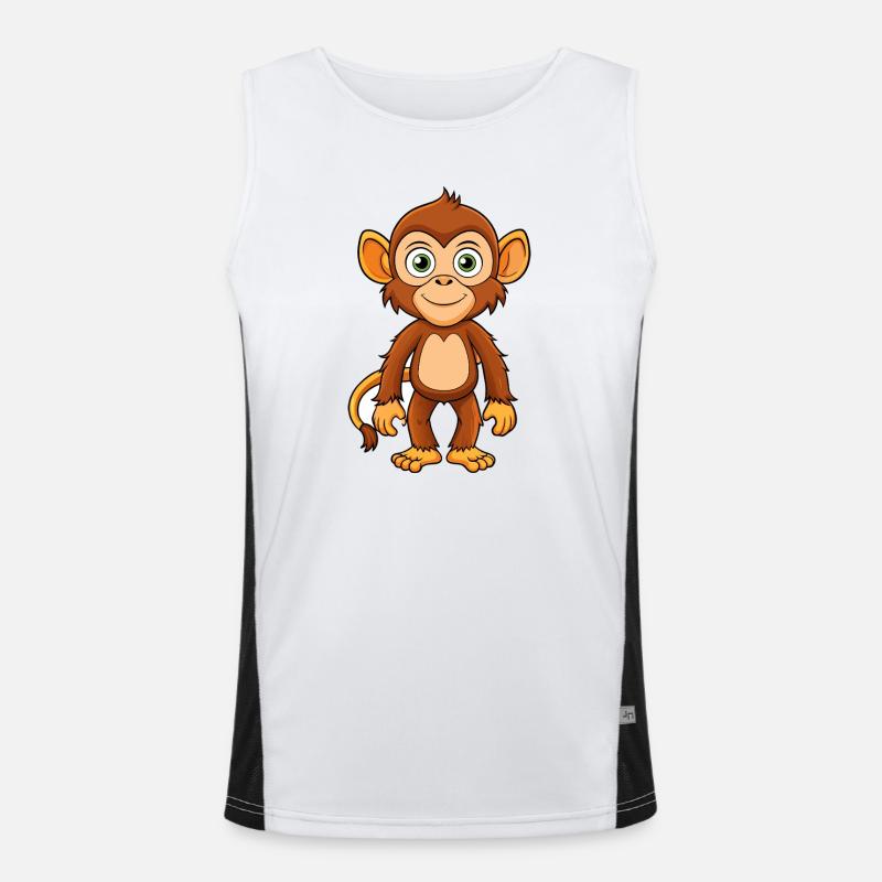 Affe Funktionelles Kontrast-Tank Top für Männer 