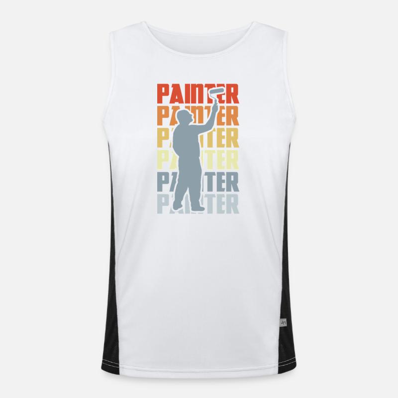 Painter Varnisher Retro Men's Functional Contrast Tank Top 