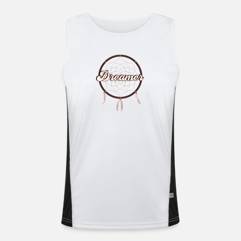 Dreamer - Träumer, Traumfänger Funktionelles Kontrast-Tank Top für Männer 