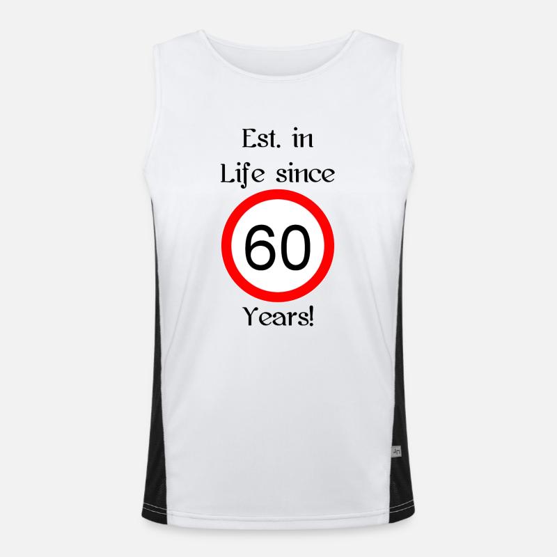 est i l 60 script noir engl Débardeur respirant contrasté Homme 