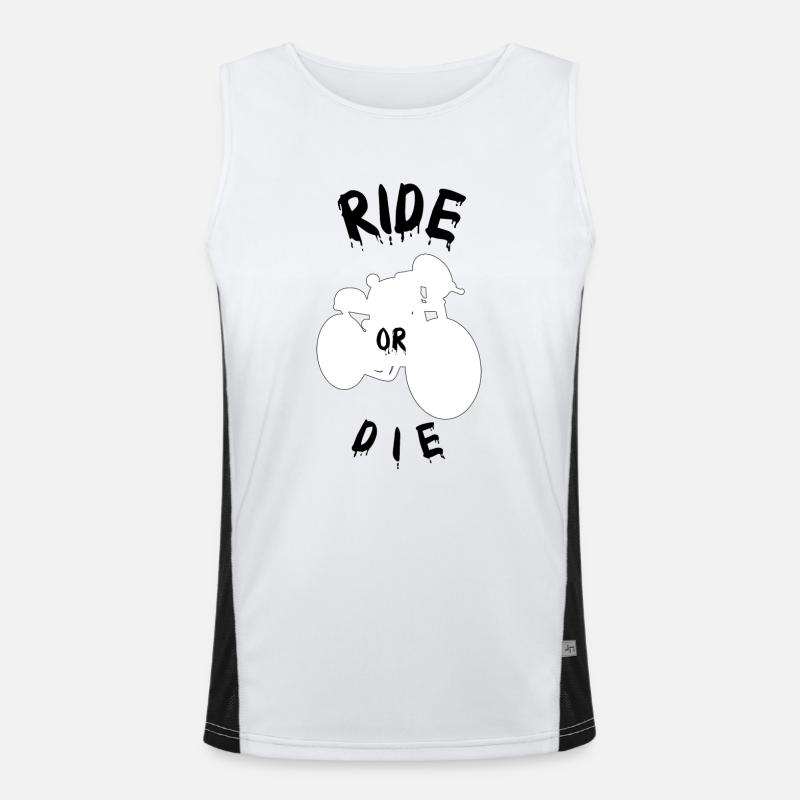 Reiten oder sterben Funktionelles Kontrast-Tank Top für Männer 