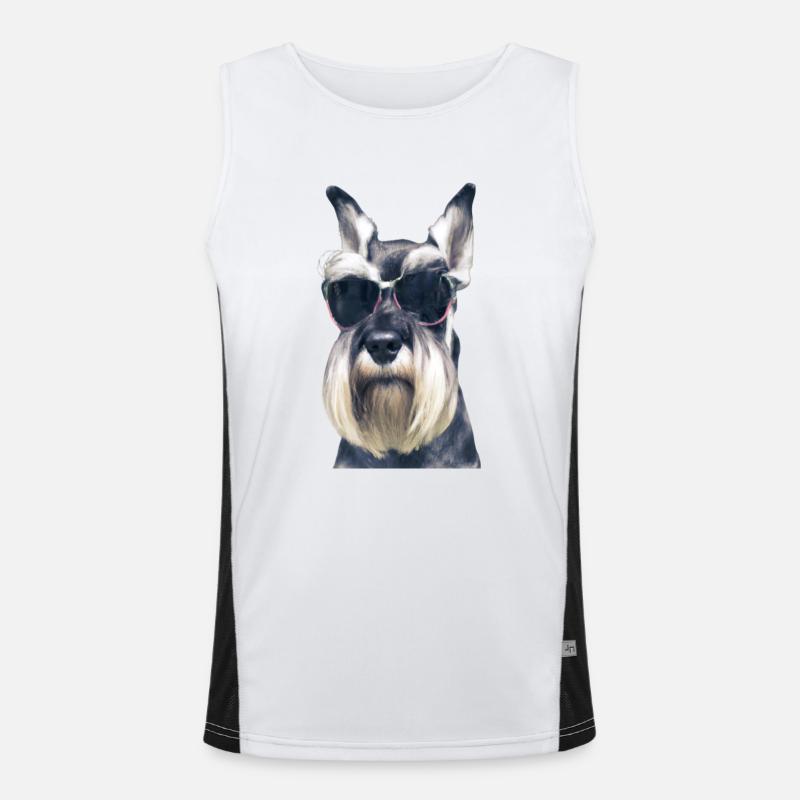 Miniature Schnauzer Débardeur respirant contrasté Homme 