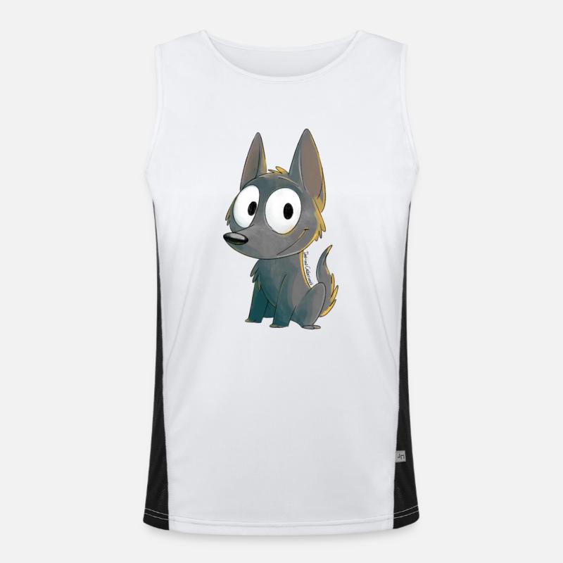 Kelpie Rehkitz Funktionelles Kontrast-Tank Top für Männer 