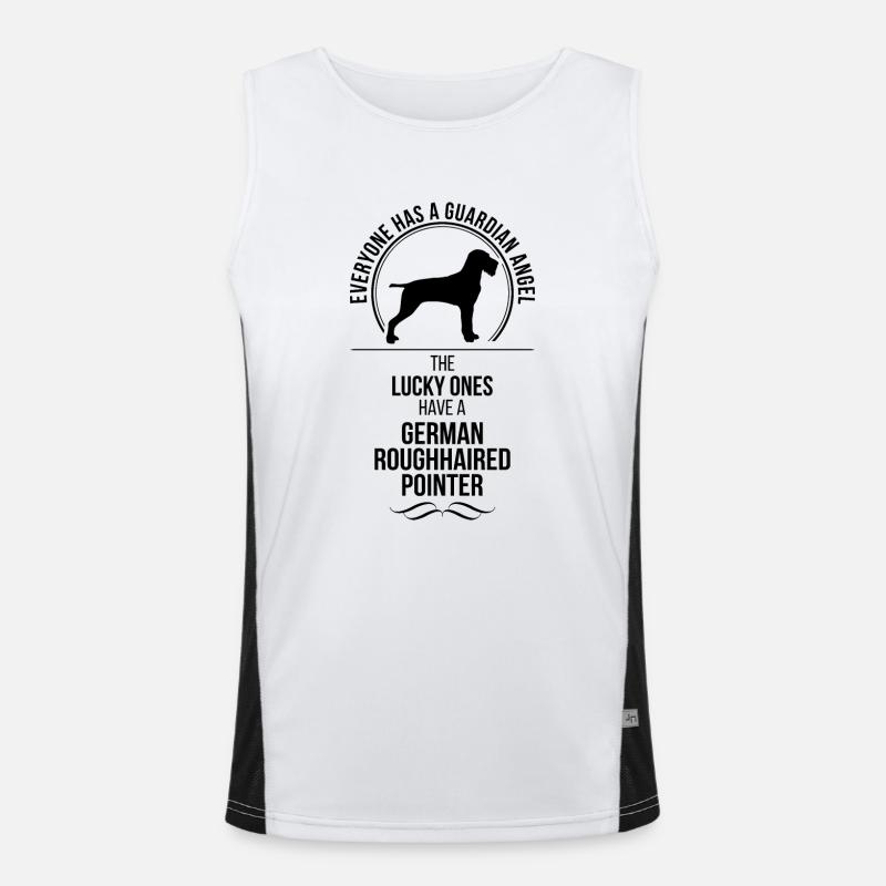 GERMAN ROUGHHAIRED POINTER Guardian Angel Wilsigns Funktionelles Kontrast-Tank Top für Männer 