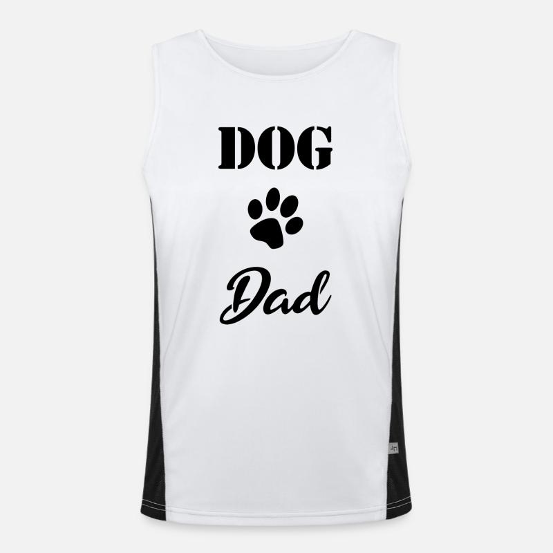 Dog Dad Gift black Men's Functional Contrast Tank Top 