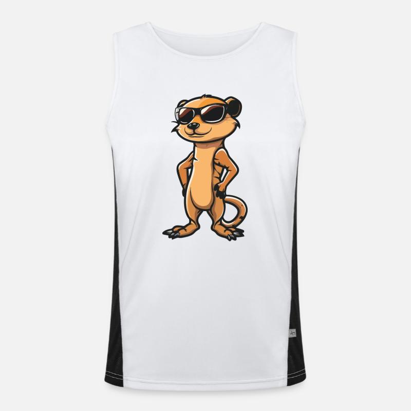 Erdmännchen Comic Cool Funktionelles Kontrast-Tank Top für Männer 