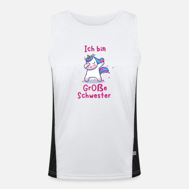 große Schwester Funktionelles Kontrast-Tank Top für Männer 