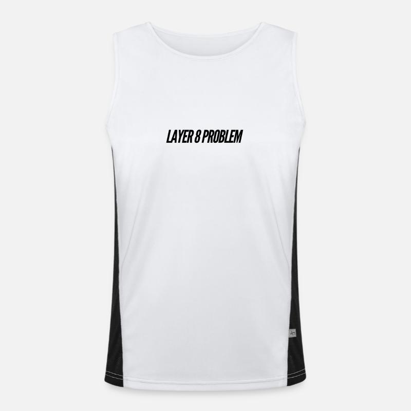 Layer 8 Problem - Men's Functional Contrast Tank Top  - white/black